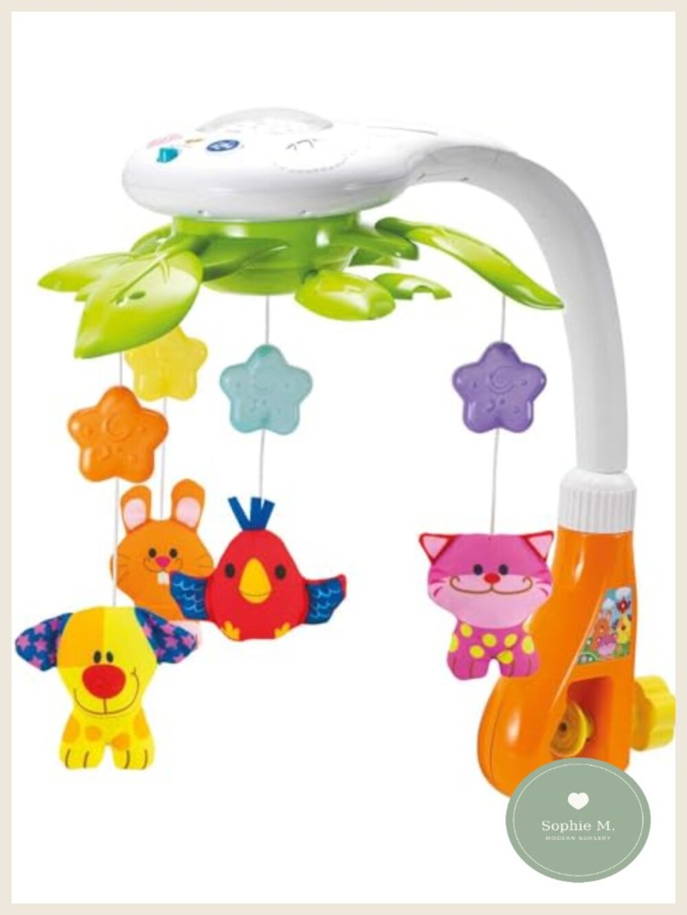 Rotating Musical Crib Mobile Star Projector Lullabies Nursery Toy